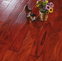 Elm handscraped curved flooring